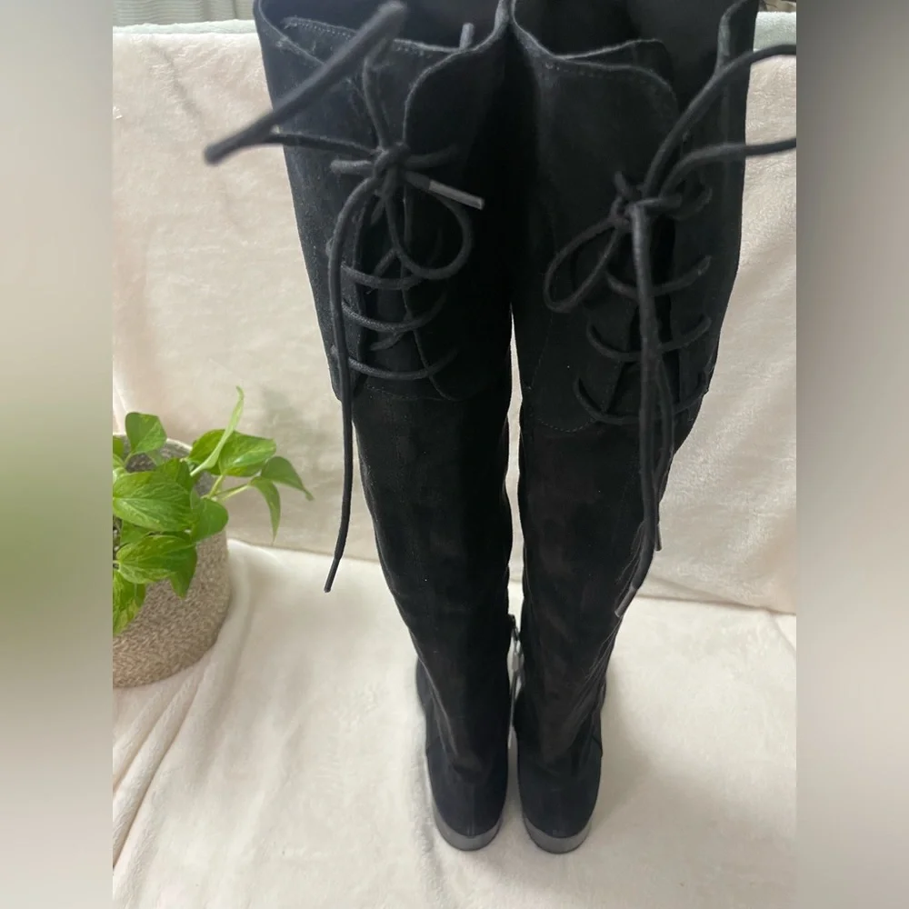 GEOX Felicity Suede Over The Knee High Black‎ Suede Boots 6.5 M, E 509